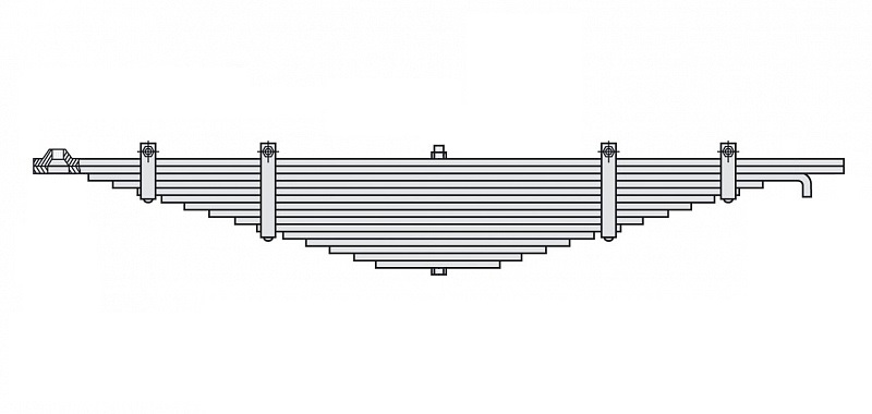 купить Рессора передняя 53371 (15-листовая) Белоруcсия